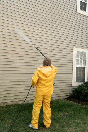 Pressure washing in Gloucester City, NJ by Pete Jennings & Sons.