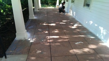 Before Exterior Patio Painting