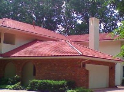 Staining Tile Roof and Painting Stucco