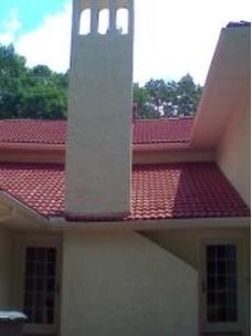 Staining Tile Roof and Painting Stucco
